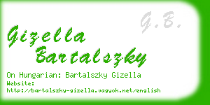 gizella bartalszky business card